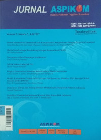 Image of Jurnal Asosiasi Pendidikan Tinggi Ilmu Komunikasi Jul2017 Vol.3/No.3