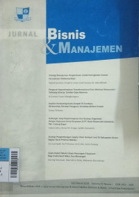 Jurnal Bisnis & Manajeman  Mar2014 vol.15/no.1