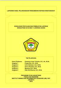 Sosialisasi Penyajian dan Pembuatan Laporan Sesuai PSAK 45 di SDN 11 Lenteng Agung