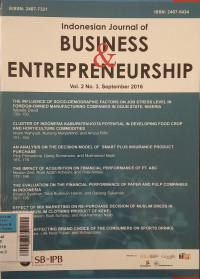 Jurnal indonesia journal of BUSINESS & ENTERPRENEURSHIP vol.2 no.3 september 2016