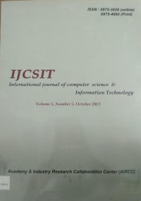 Image of Jurnal international journal  of computer science & information technology Okt2013 Vol.5/No.5