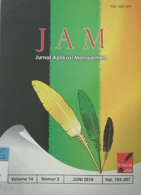 Jurnal Aplikasi Manajeman Jun2016 vol.14/no.2