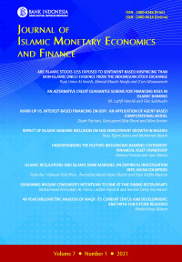 Journal of Islamic Monetary Economics and Finance Vol 7 No 1 (2021)