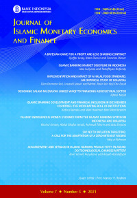 Journal of Islamic Monetary Economics and Finance  Vol 7 No 3 (2021)