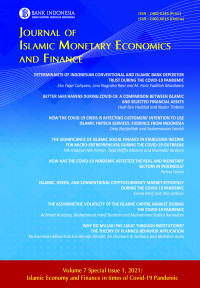 Journal of Islamic Monetary Economics and Finance  Vol 7 (2021): Special Issue 1: Islamic Economy And Finance In Times Of Covid-19 Pandemic