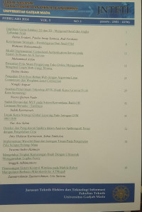 Image of JURNAL NASIONAL TEKNIK ELEKTRO DAN TEKNOLOGI INFORMASI VOL.3 NO.1 FEBRUARI 2014