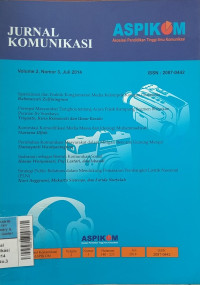 Image of JURNAL KOMUNIKASI JUL 2014 Vol.8/No.2