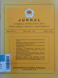 Jurnal Lembaga Penelitian dan Pengabdian Kepada Masyarakat   Mar1995 Vol.3/No.3