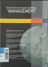 The South East Asian Journal of Management Apr2007 vol.1/no.1
