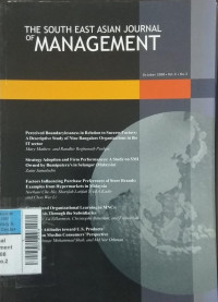The South East Asian Journal of Management Oct2008 vol.2/no.2