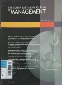 The South East Asian Journal of Management Oct2009 vol.3/no.2