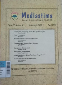 Jurnal Mediastima Apr2000 Vol.6/No.1