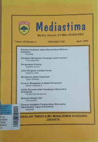 Jurnal Mediastima Apr2002 Vol.8/No.2