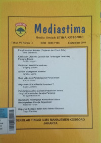Jurnal Mediastima Sep2001 Vol.7/No4