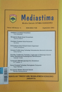 Jurnal Mediastima Sep2002 Vol.8/No.4