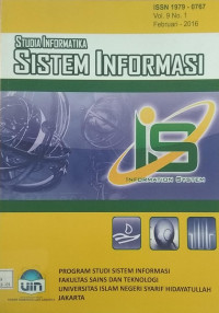 Jurnal Studia Informatika Sistem Informasi Feb2016 Vol.9/No.1 1