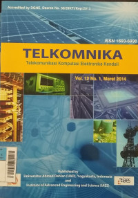JURNAL TELKOMNIKA mar 2014 vol.12/no.1