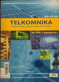 JURNAL TELKOMNIKA  Sep 2014 Vol.12/No.3