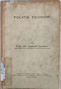 Politik Ekonomi