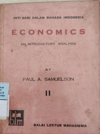 Economics : An Introductory Analysis