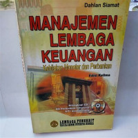 Manajemen Lembaga Keuangan